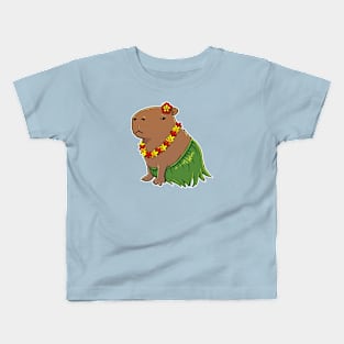 Capybara Hawaiian costume Kids T-Shirt
